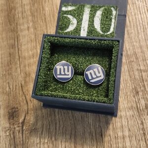 New York Giants Blue and White Cufflinks
